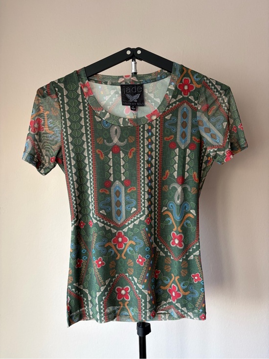 Johnny Was Tops - NWT Johnny Was Nanette
Floral Mesh Top | Boho Paisley
Print Short Sleeve Tee